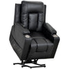 Leather Power Lift Riser Recliner Armchair Electric Single Sofa Arm Chair Black