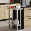 Stainless Steel Kitchen Work Bench Catering Table Worktable W/Undershelf, Wheels