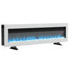 White 60'' Living Wall Insert Fire Wide Heater Freestand Electric Led Fireplace