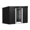 8.5x4ft Anthracite Metal Garden Shed Storage Pent Roof Small Shed Acrylic Window