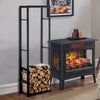 S/M/L Metal Firewood Fire Log Rack Wood Storage Rack Holder Indoor Outdoor Cover