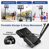 Portable Basketball Hoop 5-Level Height Adjustable Basketball Goal Hoop Stand