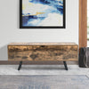 Flip Top Side Table With Storage Narrow Rustic Brown Wooden Chest Trunk Cabinet