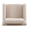 Modern Linen Fabric Armchair Tub Occasional Chair w/ Solid Wood Legs Living Room