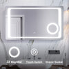 LED Illuminated Bathroom Mirror Shaver Socket 3X Magnifier Demister 1000x600mm