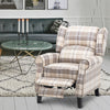 Lattice Accent Chair Recliner Armchair Padded Lounge Reclining Couch & Footrest