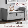 Seville Storage Ottoman Seat Stool Bench Chest Toy Box Pouffee Light Grey Velvet