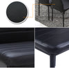 Glass Round Dining Table Set And Chairs Faux Leather Modern Chrome Legs Kitchen