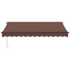 Manual Retractable Awning with Brown 350x250 W4B4
