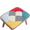 Patchwork Chair, Accent Armchair with Ottoman Single Sofa Chair with Footstool