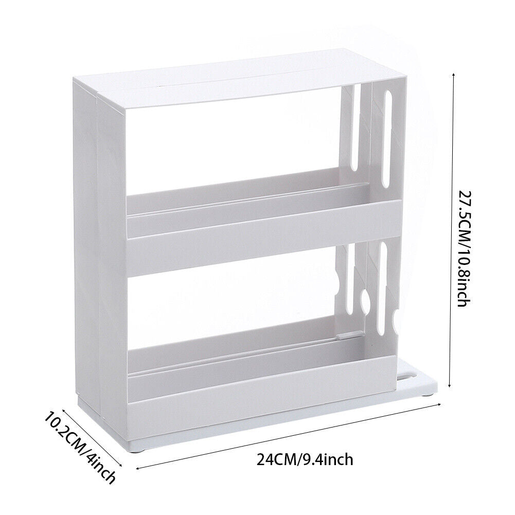 Rotating Jars Spice Rack Kitchen Seasoning Storage Cupboard Cabinet Organizer