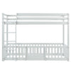 Bunk Beds Kids Children High Sleeper Single 3ft Bed Frame Solid Pine Wood White