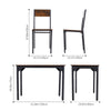 Modern Dining Table & Chairs Set 4 Seater Metal Frame Home Kitchen Furniture Set