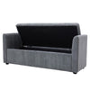 Multi-Functional Ottoman Storage Bench Lift-Top Padded Seat with 2 Throw Pillows