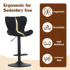 2x 360° Swivel Bar Stools Velvet Gas Lift Chairs Kitchen Pub Chair