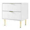 2x Wooden 2 Drawer Bedside Table Cabinet Nightstand Side Table Bedroom Furniture