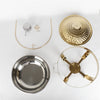 4.5L Gold Stainless Steel Chafing Dish With Hook Up,Buffet Server Food Warmer UK