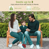 Patio Slatted 3-Person Seating Furniture w/Inclined Backrest-Natural