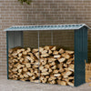 Galvanised Firewood Log Holder Wood Storage Rack Cabin LogStore Bike Garden Shed