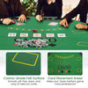 120CM Poker Table Top - 8 Player Foldable Texas Holdem Poker w/Cup Holders