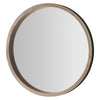 Bowman Oak Wood Frame Round Minimal Contemporary Scandi Natural Wall Mirror 70cm