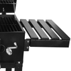 Charcoal BBQ Grill Warming Rack Shelves Temperature Gauge Backyard Barbecue Unit