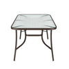 Garden Table Folding Mesh Chair Balcony Coffee Bistro Furniture w/ Umbrella Hole