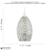 Industrial and Contemporary Twisted Wire Mesh Metal Light Shade in Shiny Silver !