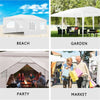 3x3m Garden PE Gazebo Party Wedding Camping Tent With 4 Fully Side Walls Canopy