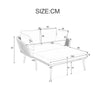 Garden Sofa w/ 2 Cushions Upholstery Outdoor Sun Lounger Balcony Furniture Set
