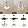 Chic LED Ceiling Fan Modern Chandelier Lamp Living Room Bedroom Pendant Light