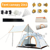 2-3 Man Tent Luxury Waterproof with Porch Awning 3 Person Camping Tent Hiking uk