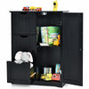 Bathroom Floor Cabinet Storage Cupboard Organizer W/Adjustable Shelf & 3 Drawers