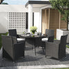 Square Round Rattan Coffee Table with 2/4 Chairs Set Bistro Outdoor Garden Patio