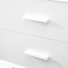 White Bedside Table 2 Drawers Nightstand Cabinet Wood Legs Side Table