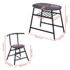 Marble Vein Table + 2 Chairs Set Bistro Set Metal Frame Coffee Breakfast Kitchen