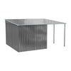 9 X 5.5ft Galvanized Metal Garden Storage Bike Tools Shed w/ Open Shed BBQ Party