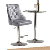 Crushed Velvet Bar Chair Swivel Kitchen Stool Barstool Armchair with Chrome Base