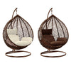 Rattan Effect Garden Hanging Egg Swing Chair Patio Hammock with Cushion Relaxing
