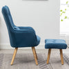Occasional Velvet Armchair Cuddle Buttoned Wing Back Chair Sofa Stool Footrest