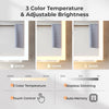 LED Bathroom Mirror Cabinet with Lights Touch Switch 3 Colors LED with Storage