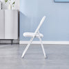 Set of 2 Folding Chair Padded Faux Leather Chair Home Office Dining Chairs