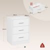 1/2x Bedside Table Cabinets w/ Charging Station Nightstand Storage Unit 3 Drawer