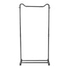 Black Metal Clothes Rail Rack Garment Stand Corner Open Wardrobe with Shelf