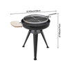 580*710mm Round Fire Pit BBQ Wood Burning Charcoal Grill Party Barbeque Camping