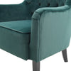 Nordic Green Velvet Armchair Buttoned Tufted Single Sofa Chair Chesterfield Back
