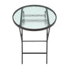 Outdoor Glass Metal Frame Bistro Dining Table Cocktail Table Garden Patio Table