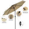 3M Outdoor Garden Round Parasol Sun Shade Patio Hanging Umbrella with Crank Tilt