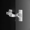 Modern Corner High Gloss Mirrored Black Wardrobe Door with Hanging Rail Shelves