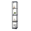 Floor Lamp with Shelves Tall standing Light with 3-Levet Dimmable LED Bulbs